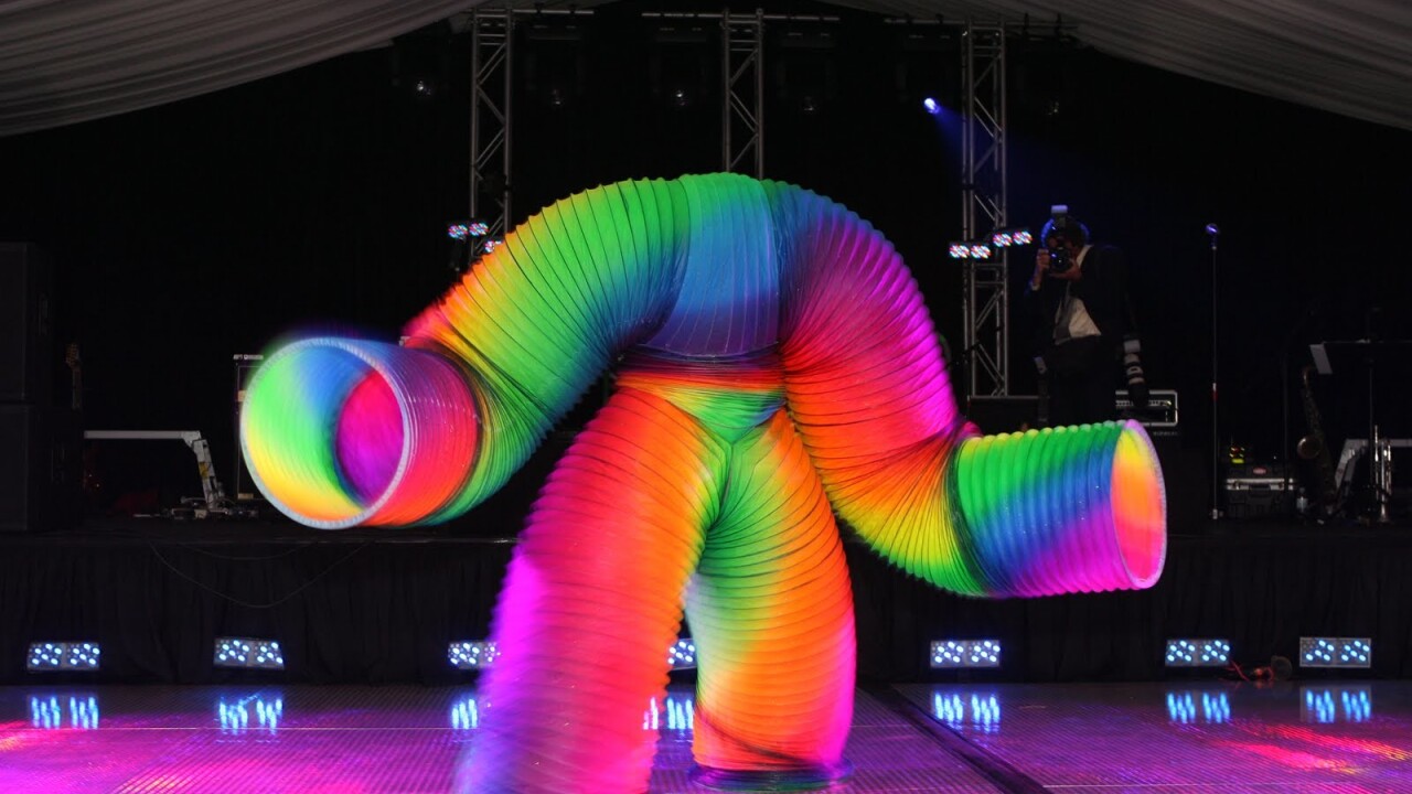 Holy mother of late Christmas shopping, it’s a $1m human slinky outfit