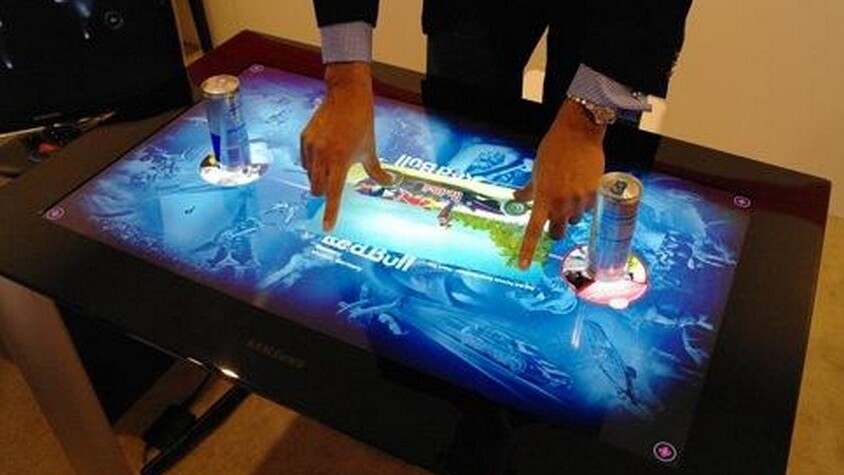 Huge multitouch tables: CES’s newest fad