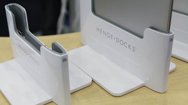 The Henge Dock holds your MacBook Air beautifully vertical