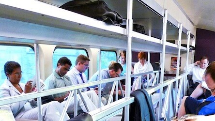 Politician’s potentially incriminating conversation is live-tweeted by a reporter on a train