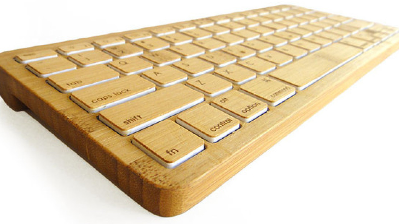 This Bluetooth keyboard is eco-friendly, made of 92% bamboo and even rechargable