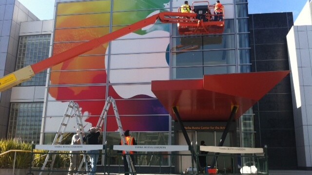 Apple’s signage for the March 7th iPad 3 event is nearly complete [pictures]