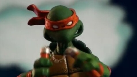 The Teenage Mutant Ninja Turtles intro, painstakingly recreated with stop motion animation