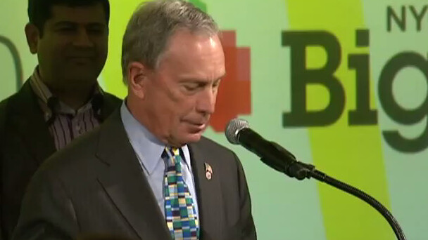 New York Mayor Mike Bloomberg speaks at the 2012 BigApps Awards