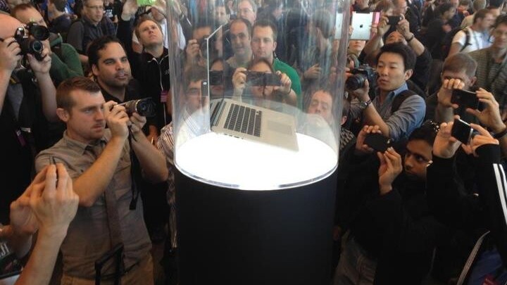 No photo will illustrate the spectacle of an Apple product launch like this one