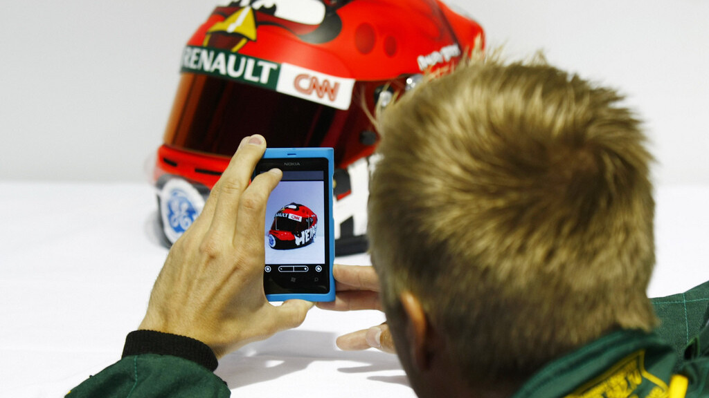 Rovio’s Angry Birds Heikki exits the pit lane, offering 12 Formula 1 themed levels