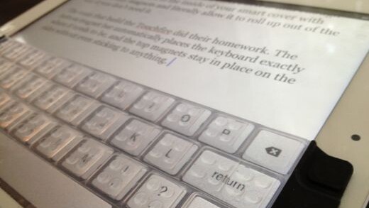This iPad keyboard lets you touch type on your screen, then roll it up in your Smart Cover