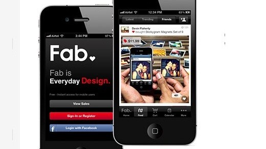 Social shopping site Fab upgrades mobile experience for its 5.5m users with Live Feed and more, adds Facebook Connect