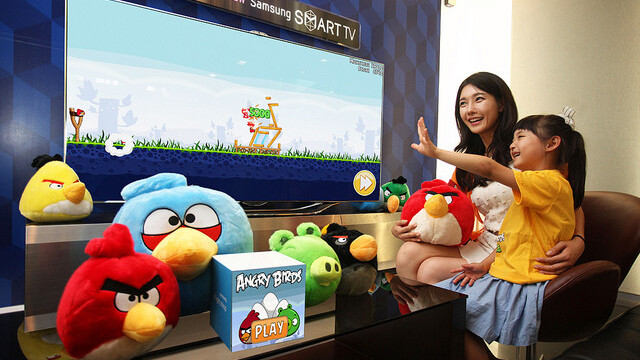 Angry Birds crashing into Samsung Smart TV-equipped living rooms