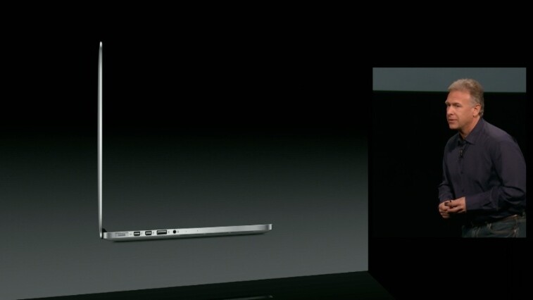Apple’s 13″ Retina MacBook Pro: 20% thinner, 3.5lbs, 0.75″ thick, 7hr battery life, $1,699 available today