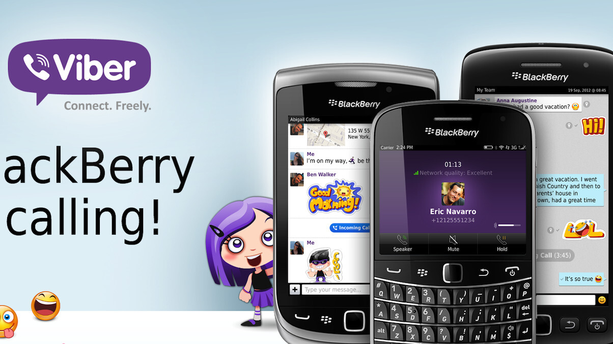 Viber finally gives BlackBerry OS5 and OS7 users a voice (free voice calls, that is)