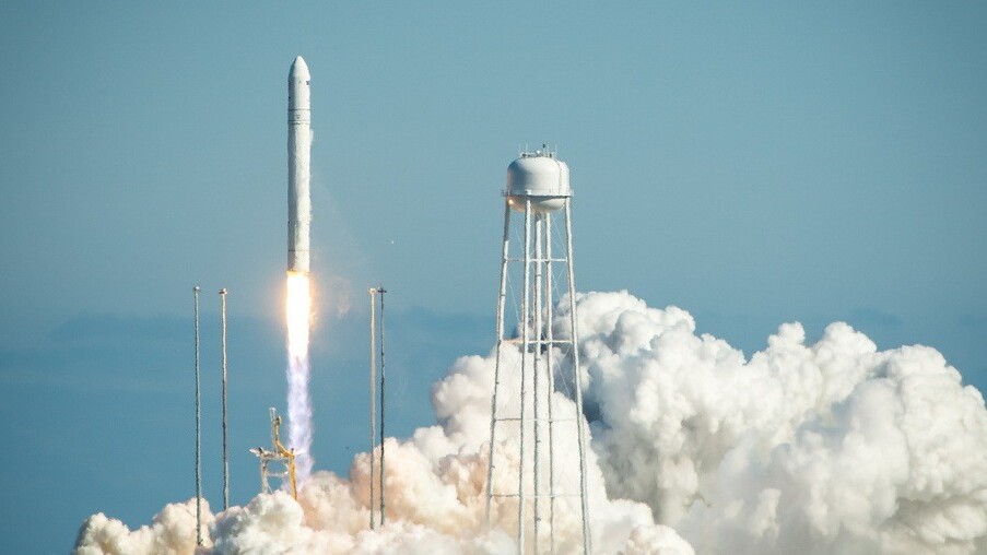 Orbital Sciences’ Antares rocket blasts off on its maiden voyage