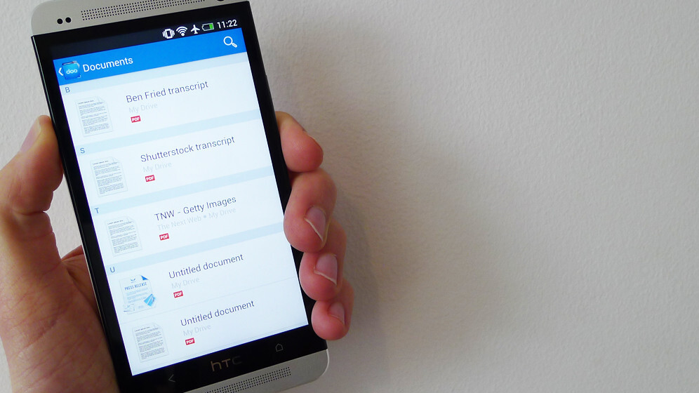 Doo for Android gives you access to documents stored in the cloud – just don’t expect to edit them