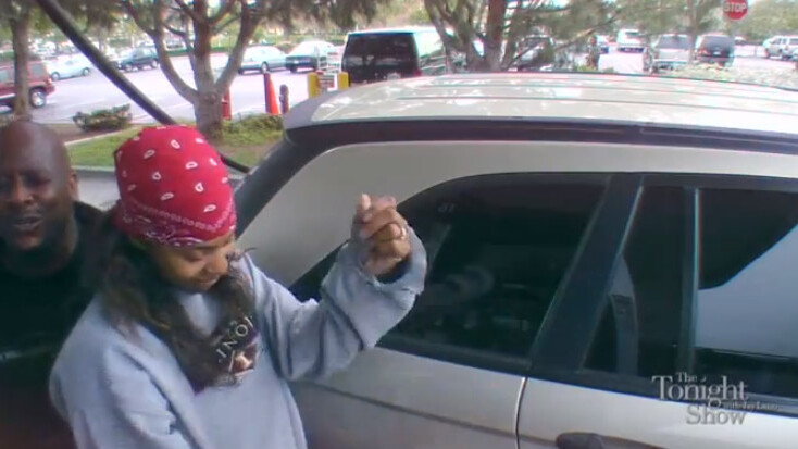 Absolute GOLD: TV at petrol station begins talking to couple at pump, convinces them to sing on live TV for free petrol.