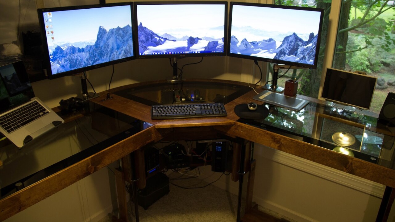 This is the ultimate computer desk: Adjustable for sitting or standing, and doubles as a case
