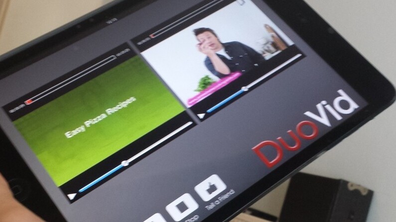 DuoVid for iOS lets you play two videos side-by-side from your library or YouTube