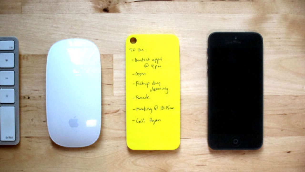 These sticky notes stick to the back of your iPhone. Paper and digital productivity at its finest.