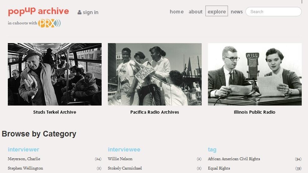 PopUp Archive serves up thousands of hours of ‘lost’ radio broadcasts