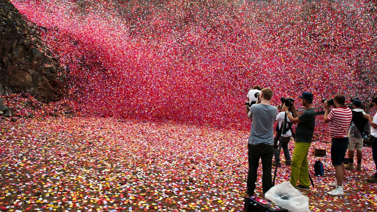 Sony fires 8 million colorful petals out of a volcano in Costa Rica in this stunning ad for 4K TVs