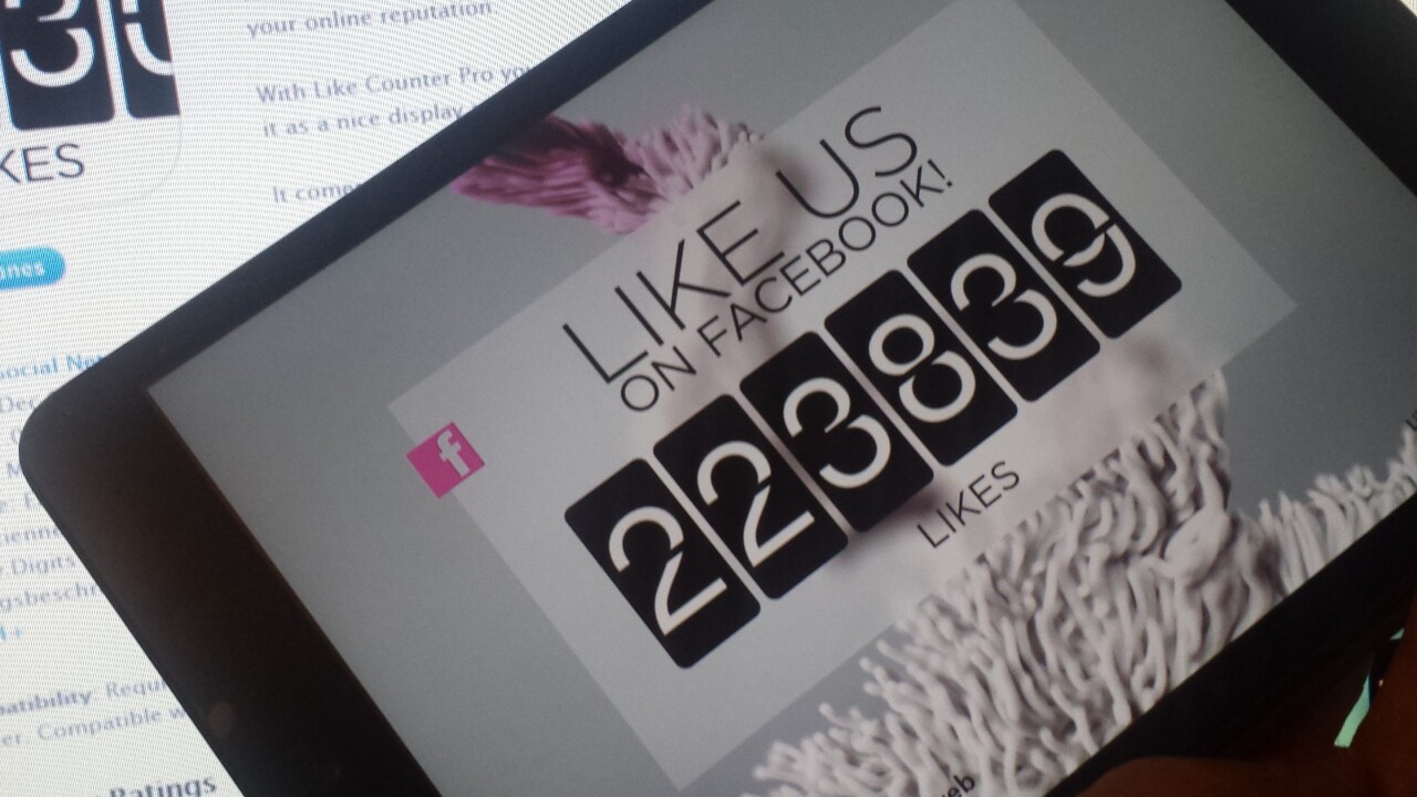 Like Counter Pro: This iPad app displays your company’s Facebook Page ‘Likes’ in real-time