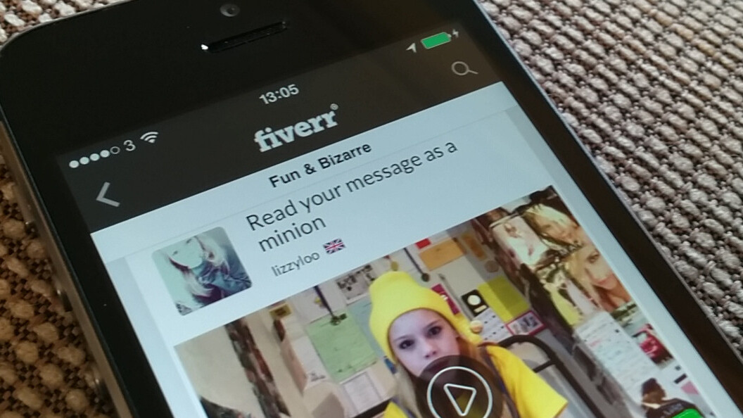 Fiverr hits the iPhone to let you buy weird and wonderful services on the go