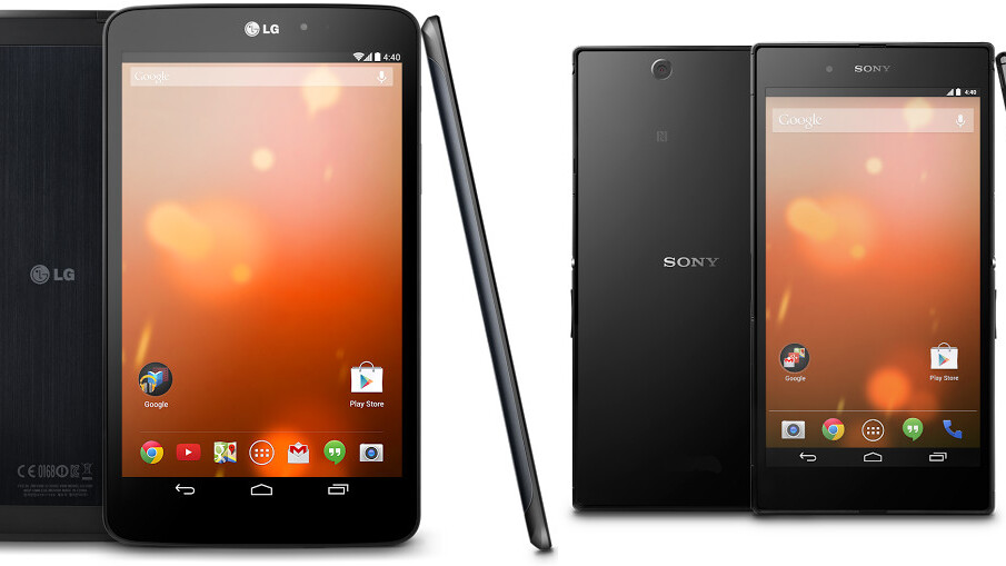 Google Play Editions of the Sony Z Ultra and LG G Pad 8.3 now available in the US for $649 and $349 respectively