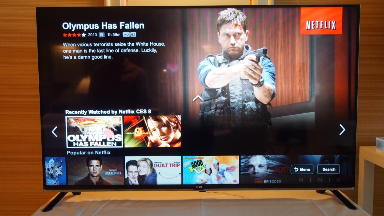 It uses more than twice the bandwidth of HD, but LG’s 4K Netflix-enabled TV is pretty sweet