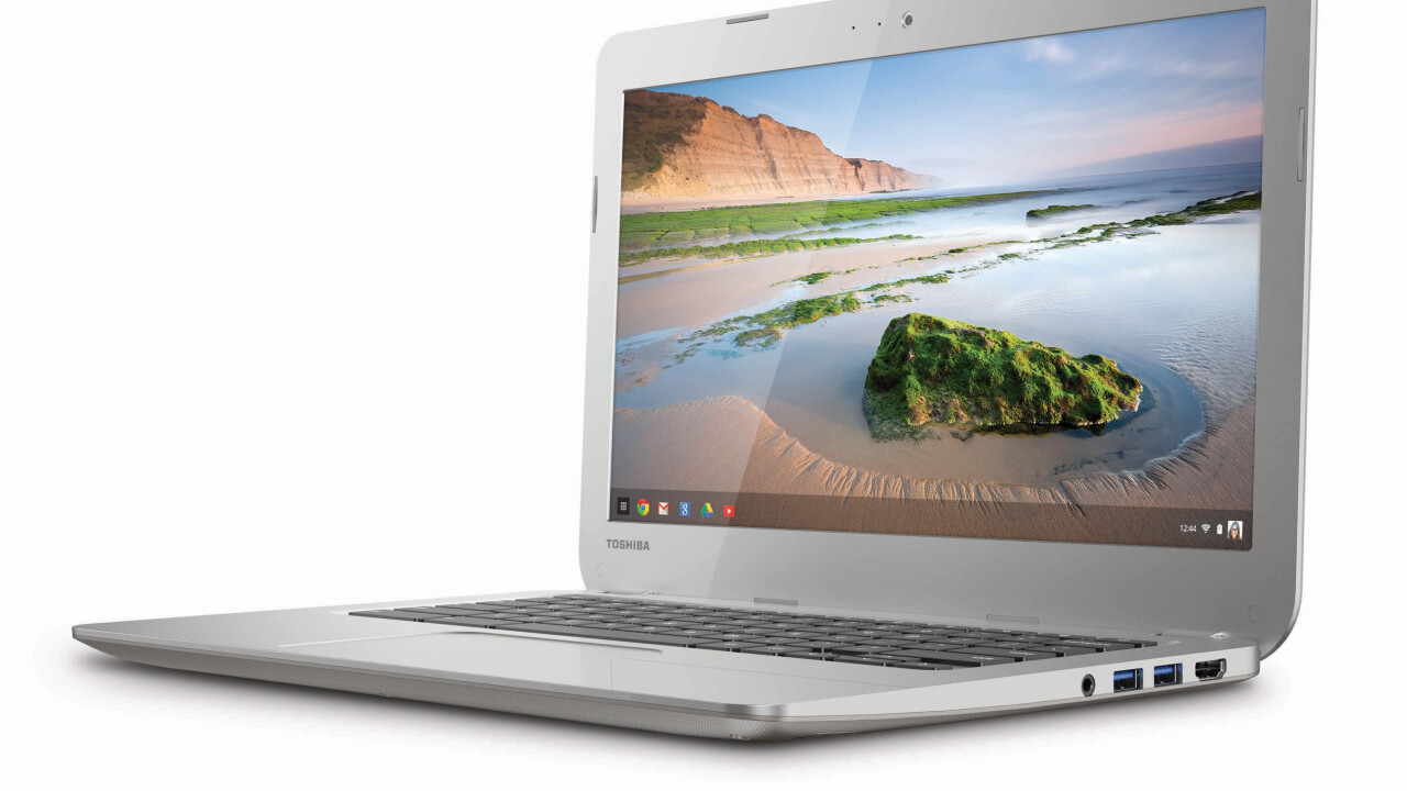 Toshiba Chromebook: 13.3″ display, a Haswell processor and 16GB SSD, for $279.99 from February 16