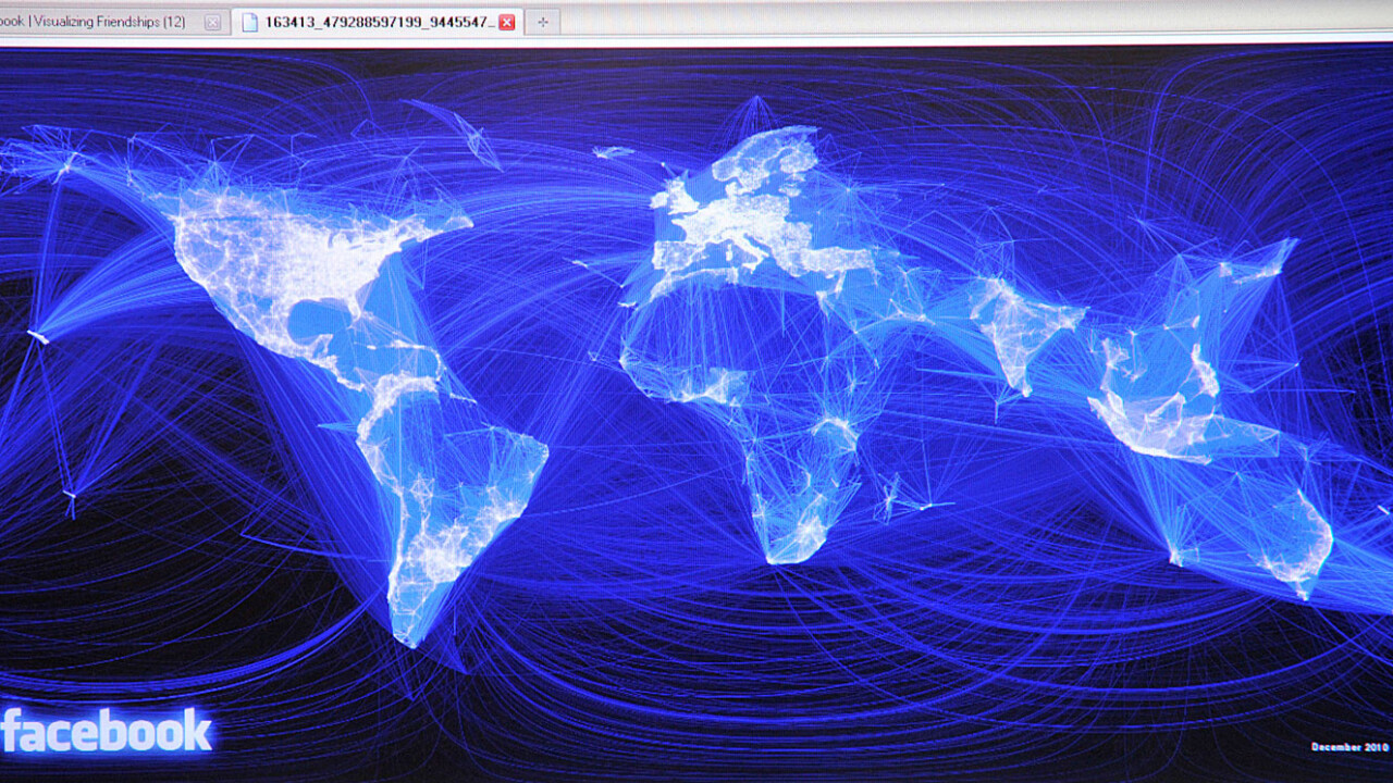 World map of top social networks shows Facebook now dominates 130 out of 137 countries