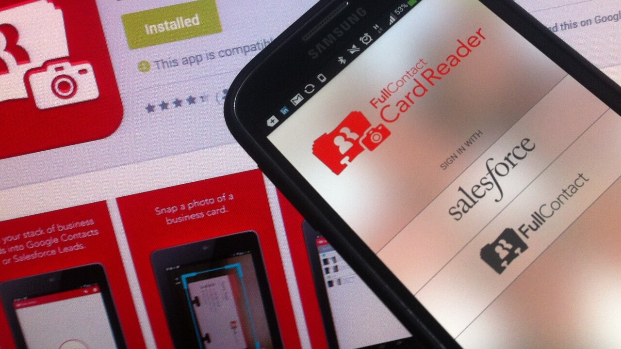 FullContact brings its human powered business-card scanning app to Android