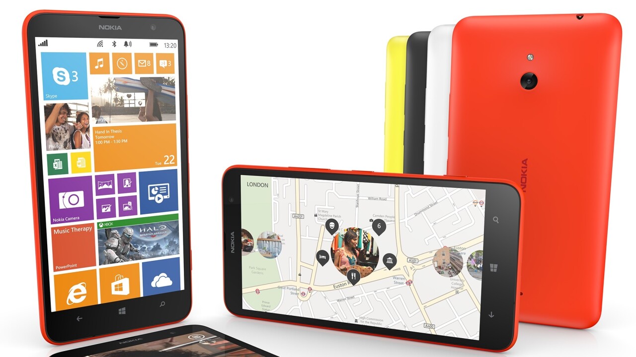 The Nokia Lumia 1320 hits the UK via EE, Virgin Mobile and Carphone Warehouse on Feb 24