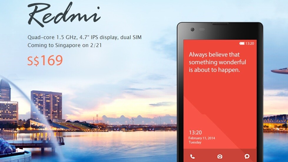 Xiaomi confirms its first launch outside of Greater China will be Singapore on February 21