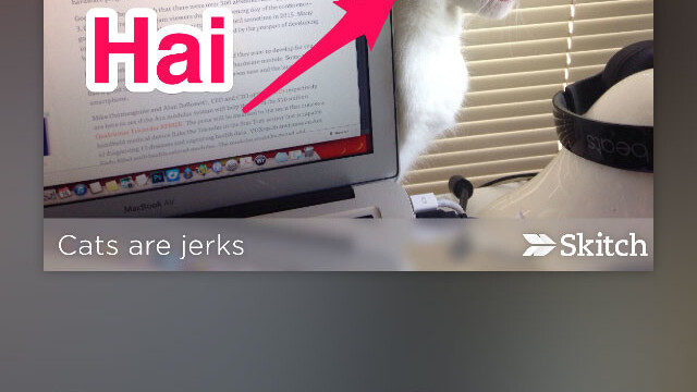 Skitch for iOS updated to let you share those pink-arrowed pics even faster