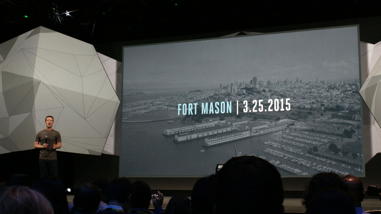 The next Facebook F8 will take place on March 25, 2015 at Fort Mason, San Francisco