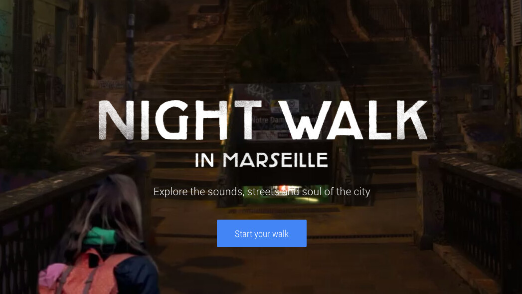 Google Night Walk is an immersive tour of Marseille with Street View photos and an audio guide