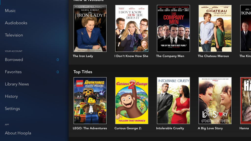 Hoopla app streams videos, music, and audiobooks from your local library