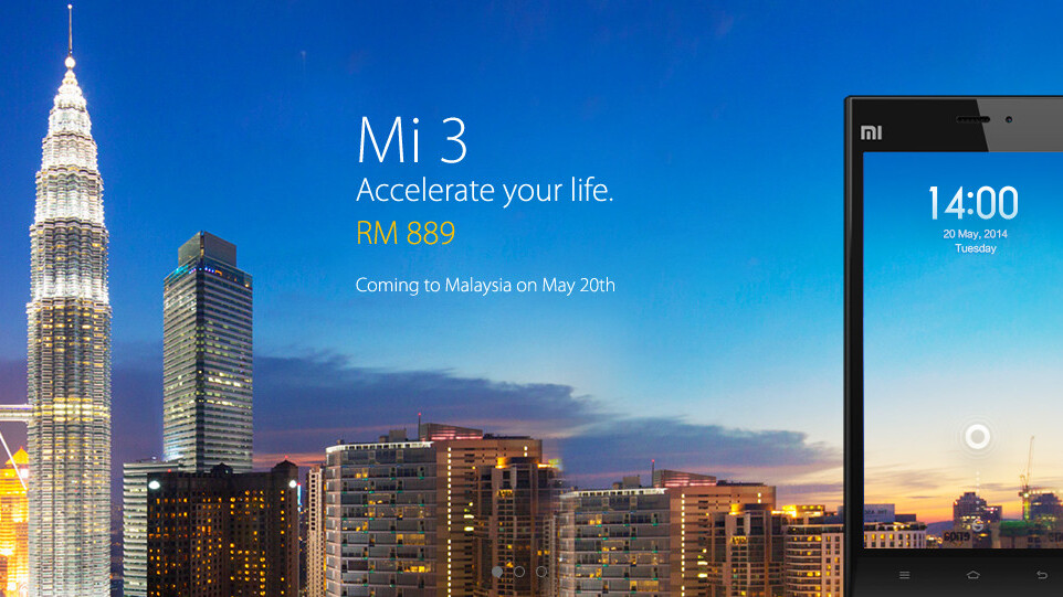 Xiaomi continues its overseas expansion as it lands in Malaysia, bringing the $277 Mi 3 first