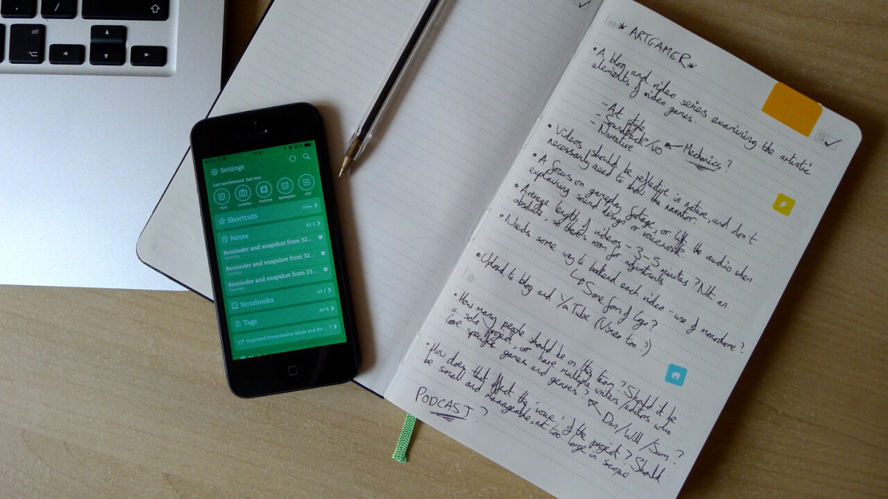 Evernote updates Notebook and Business Card features for iOS