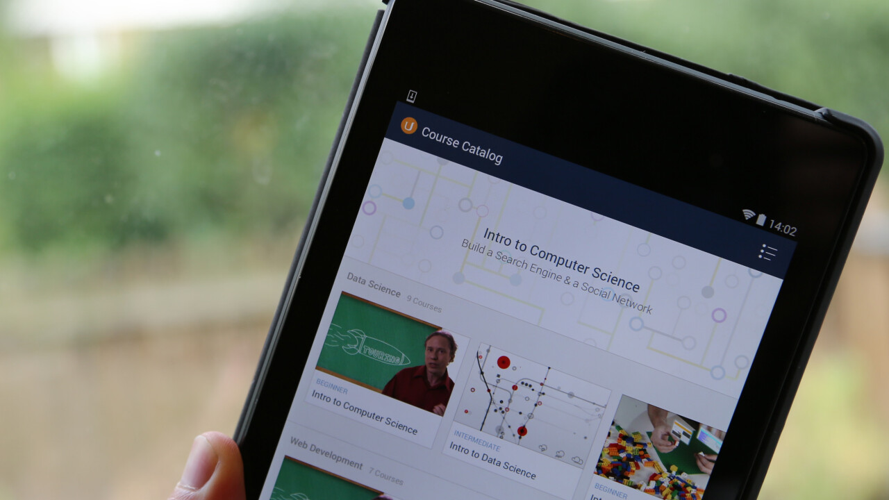 Online learning platform Udacity launches an Android app and four new Google-supported courses