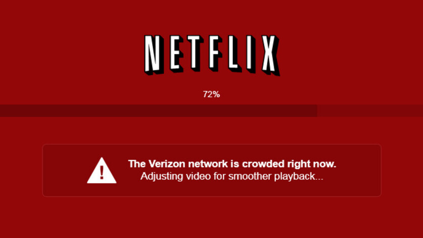 Verizon sends cease and desist letter to Netflix over buffering message that blames ISP