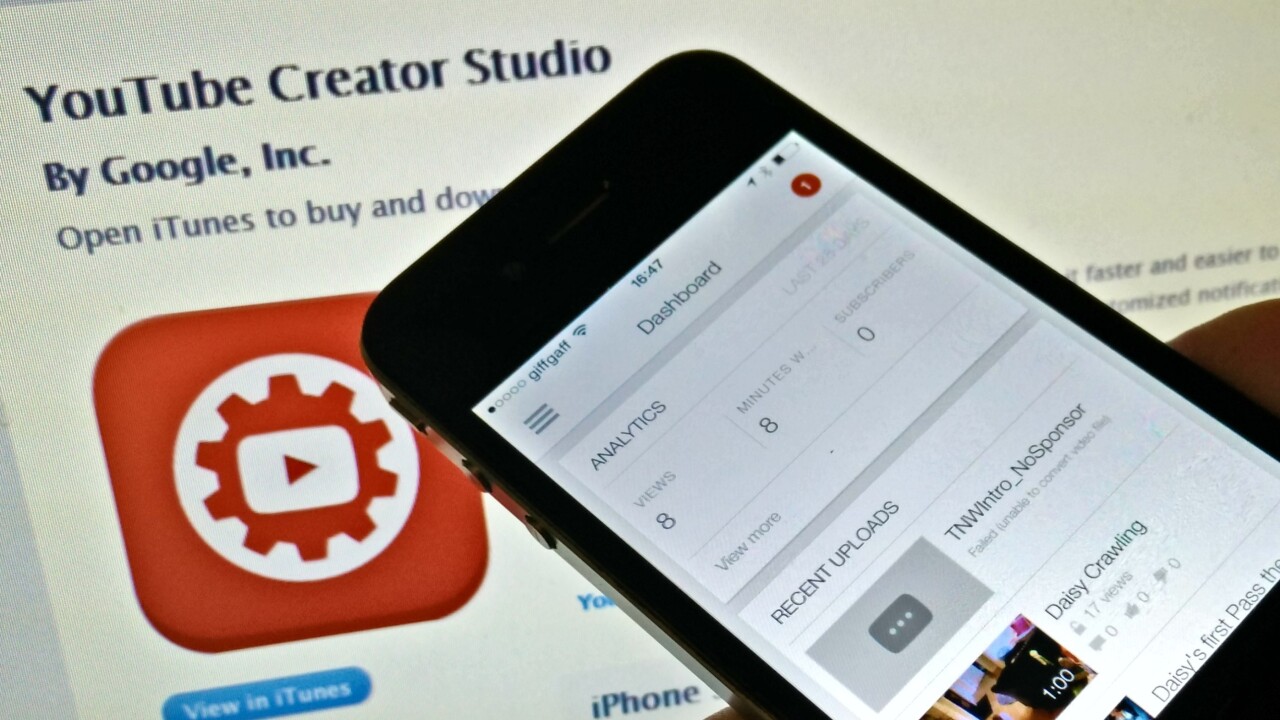 Google’s YouTube Creator Studio app is now available for iPhone users too