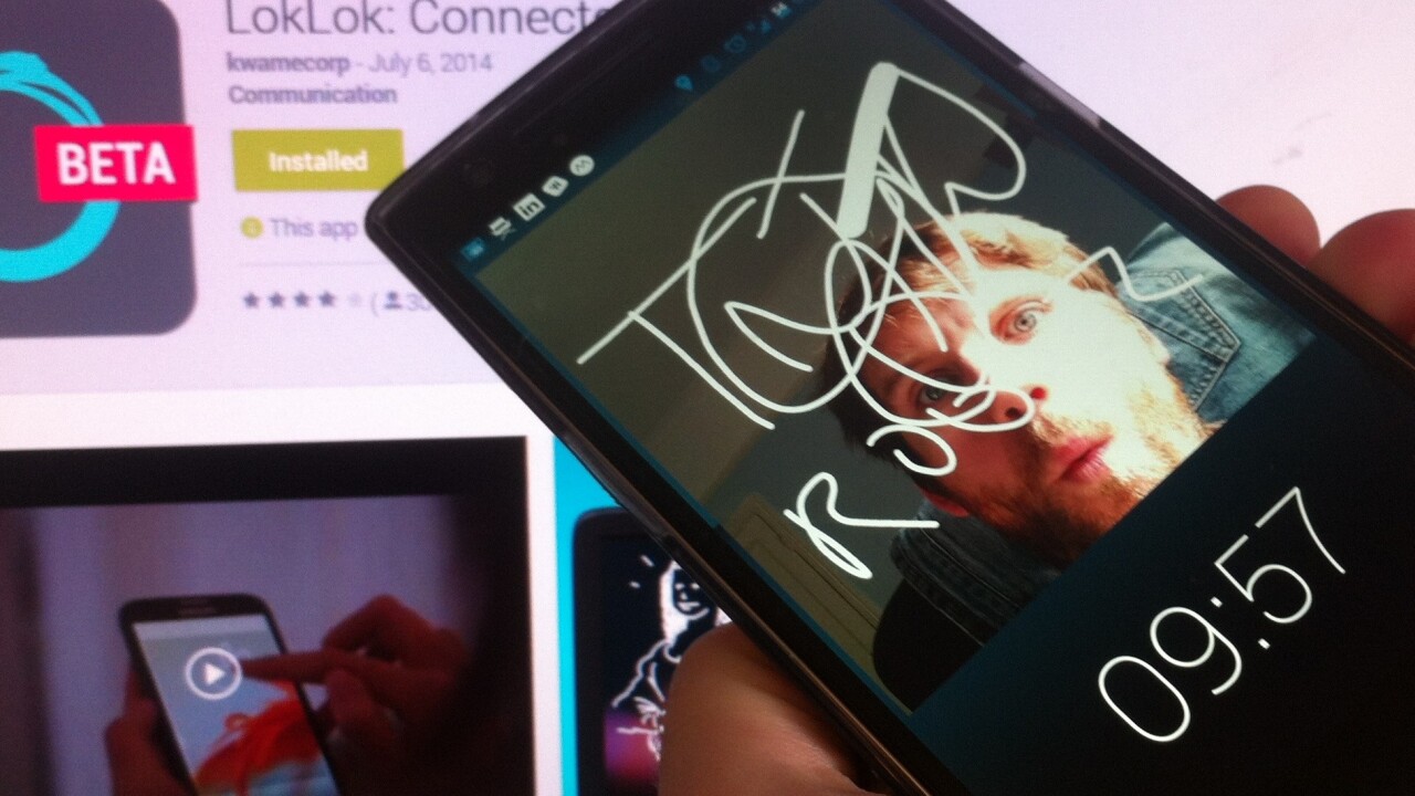 LokLok for Android lets you send doodles, photos and messages directly from your lockscreen