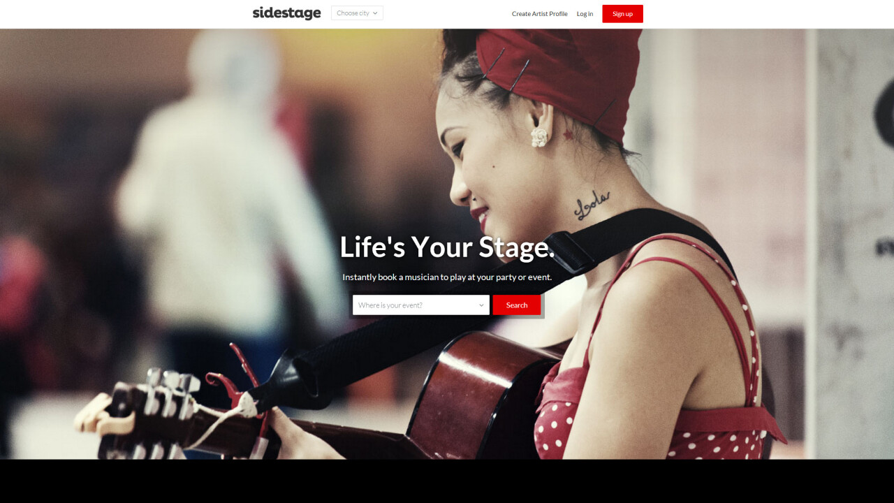 Sidestage brings its musician-booking platform to London