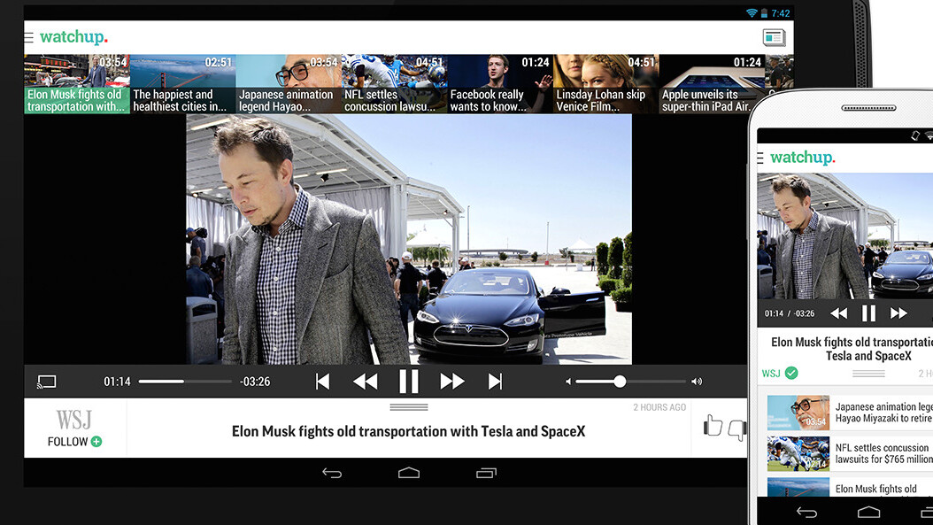 Watchup brings its video news app to Android phones