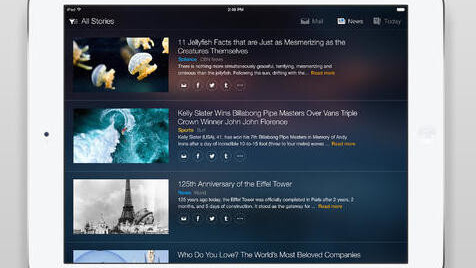Yahoo adds news, sports scores and weather to its Yahoo Mail iPad app