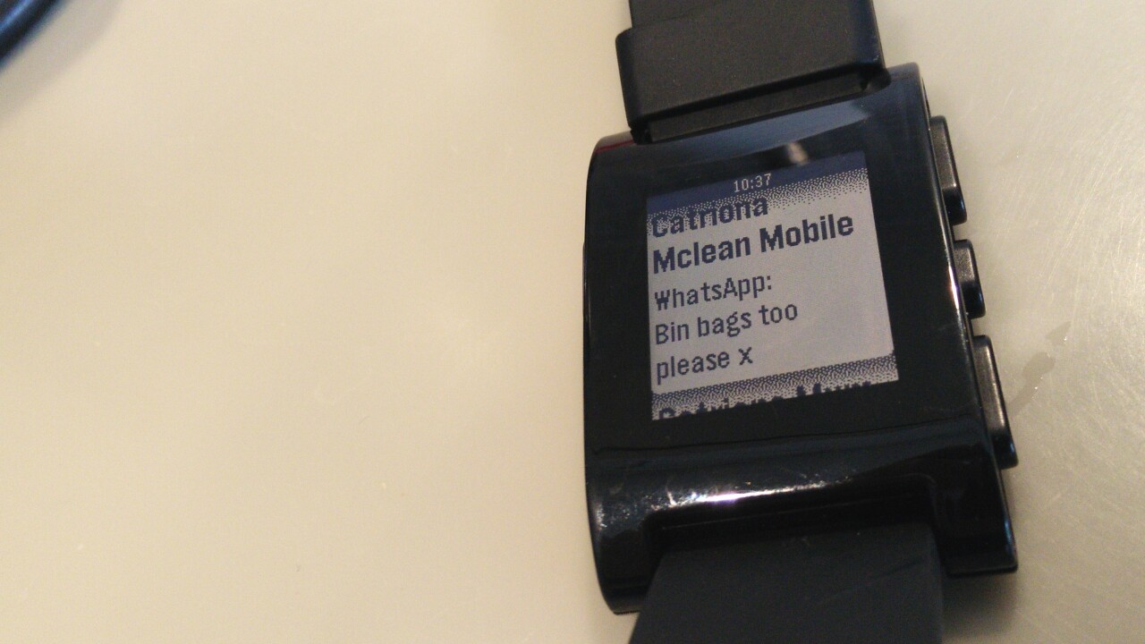 Pebble for Android now lets you read your WhatsApp messages on your wrist