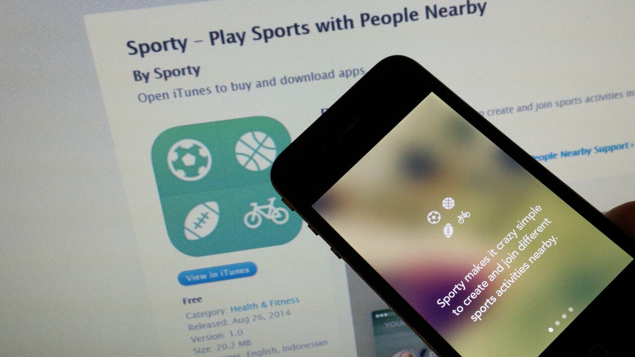 Sporty for iPhone launches to help you find people nearby to play sports with