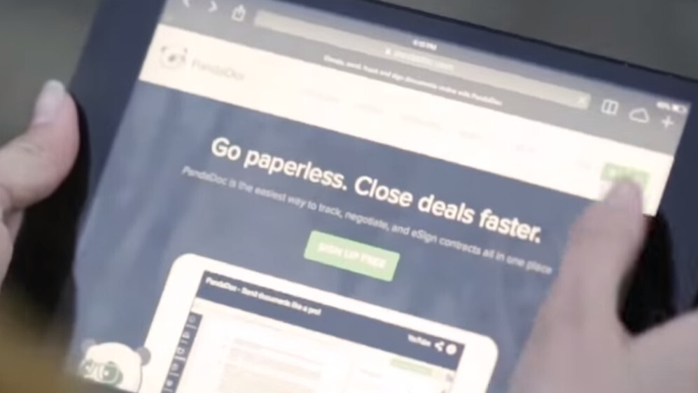 PandaDoc for iPad is an easy (and cheap) way of electronically signing documents