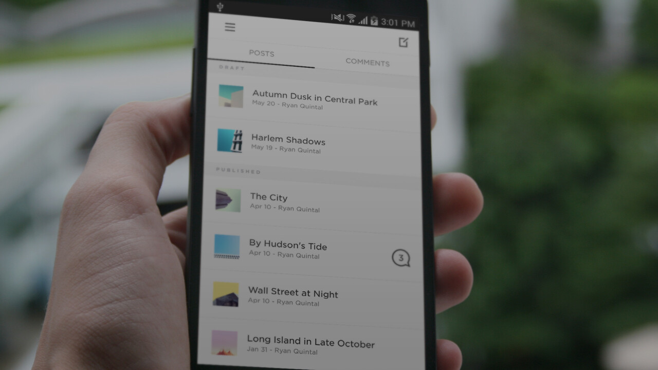 Squarespace releases two Android apps, Note and Blog, to help customers manage their sites