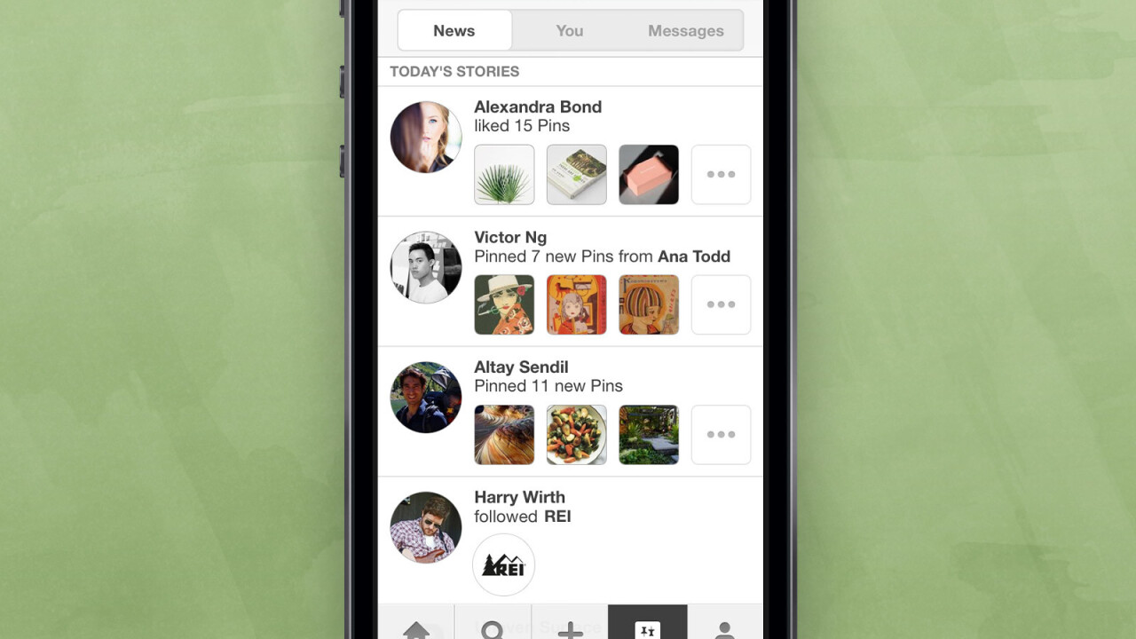 Pinterest is testing a News section on iOS to show you what other pinners are up to